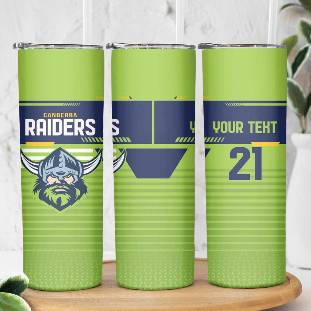 Raiders Rugby Custom Skinny Tumbler The Green Machine Simple Style