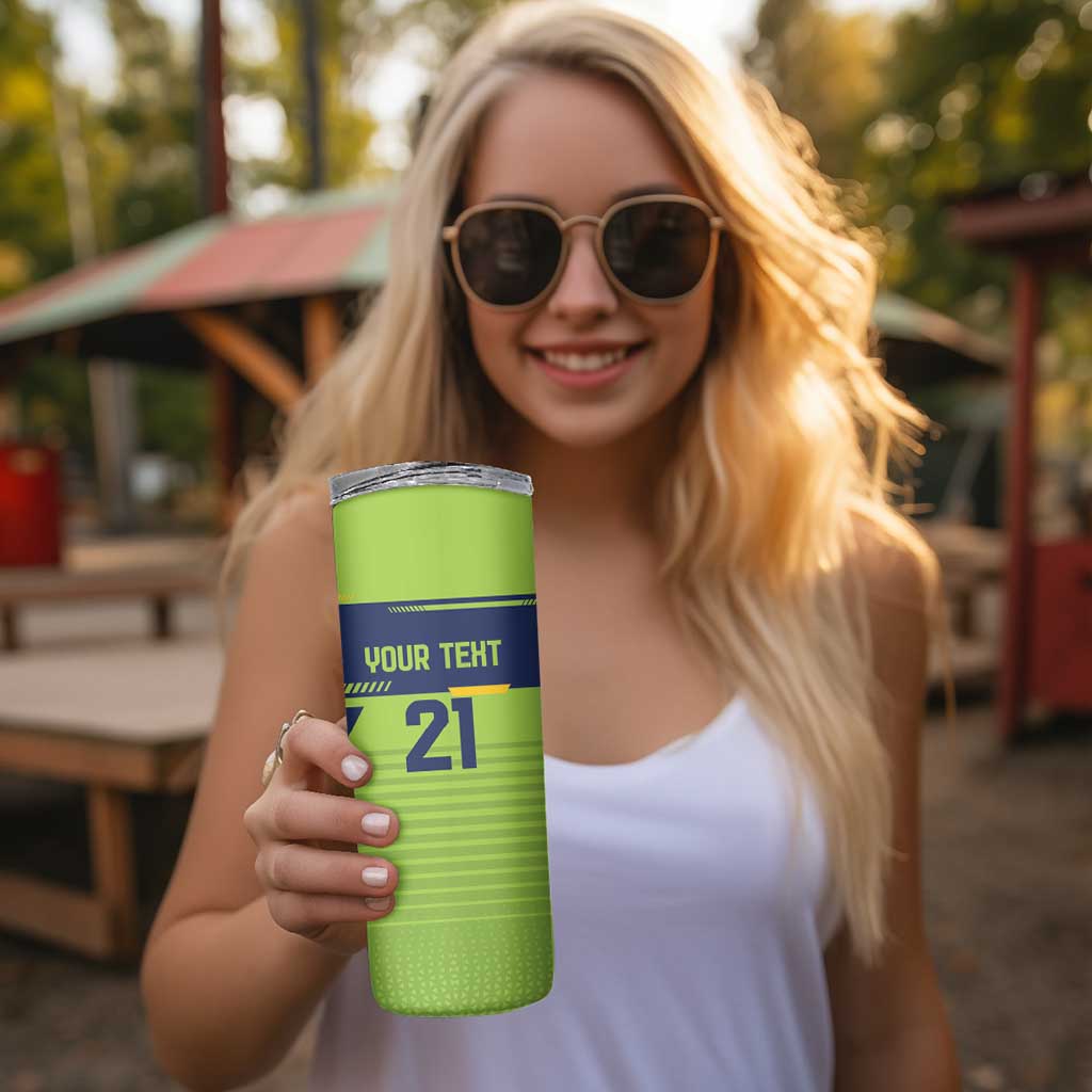 Raiders Rugby Custom Skinny Tumbler The Green Machine Simple Style