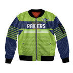 Raiders Rugby Custom Sleeve Zip Bomber Jacket The Green Machine Simple Style