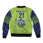 Raiders Rugby Custom Sleeve Zip Bomber Jacket The Green Machine Simple Style