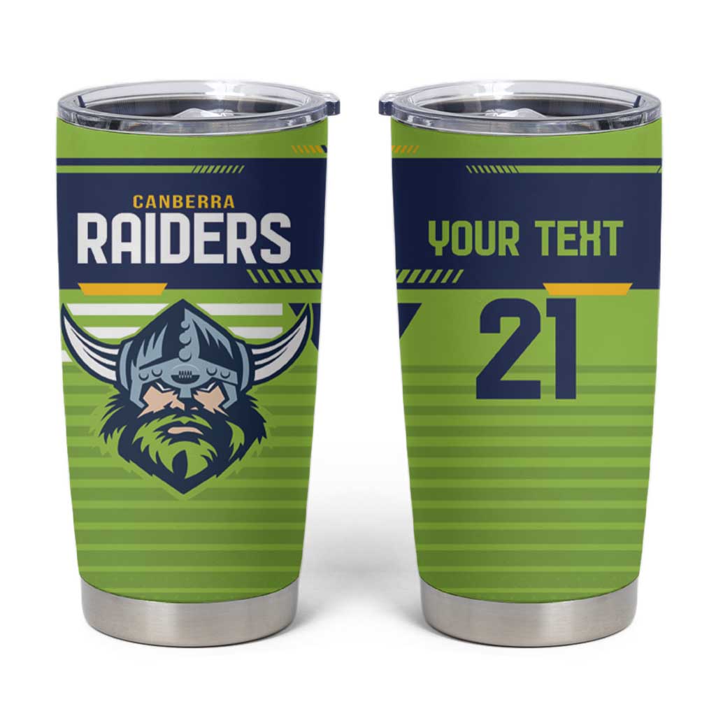 Raiders Rugby Custom Tumbler Cup The Green Machine Simple Style