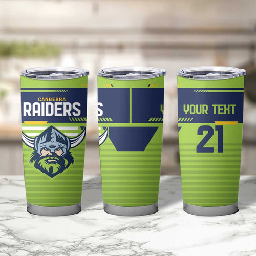 Raiders Rugby Custom Tumbler Cup The Green Machine Simple Style