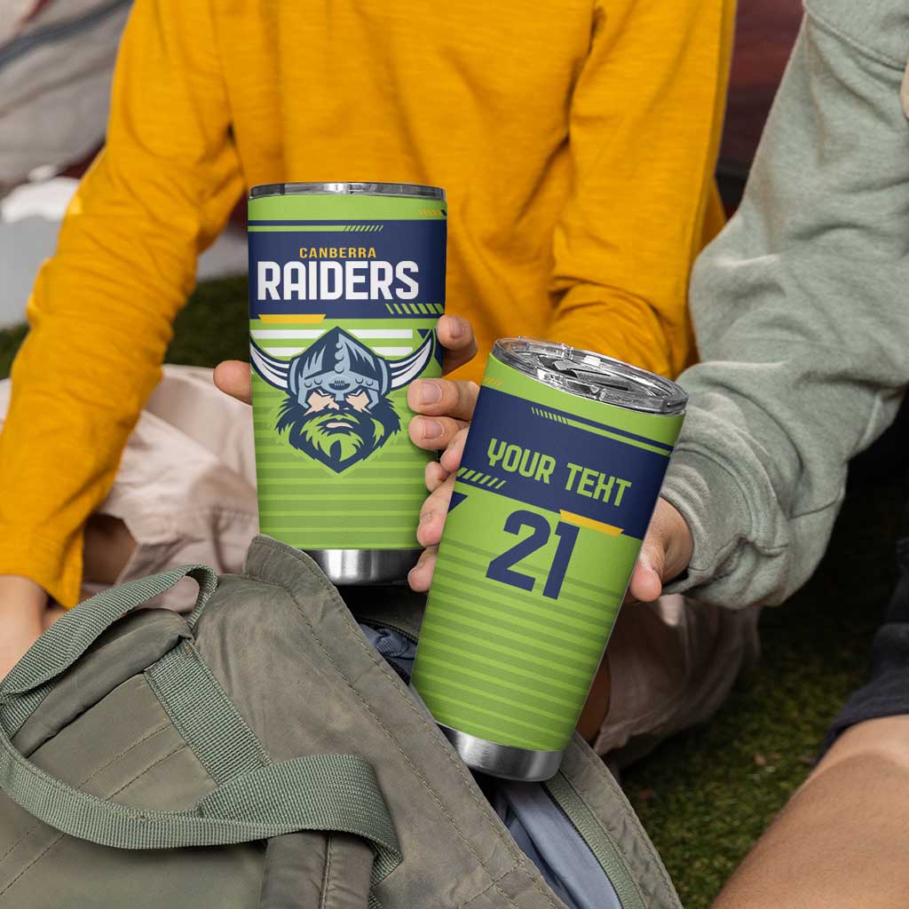 Raiders Rugby Custom Tumbler Cup The Green Machine Simple Style