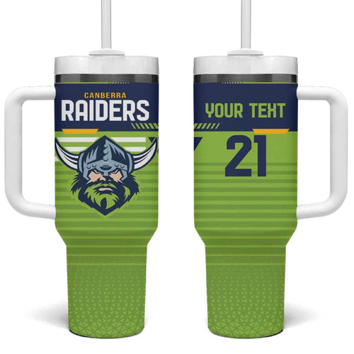 Raiders Rugby Custom Tumbler With Handle The Green Machine Simple Style