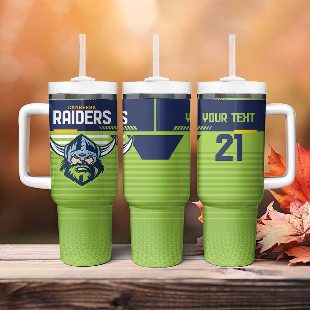 Raiders Rugby Custom Tumbler With Handle The Green Machine Simple Style