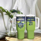 Raiders Rugby Custom Tumbler With Handle The Green Machine Simple Style