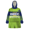 Raiders Rugby Custom Wearable Blanket Hoodie The Green Machine Simple Style