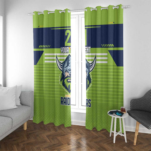 Raiders Rugby Custom Window Curtain The Green Machine Simple Style
