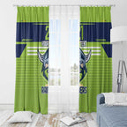 Raiders Rugby Custom Window Curtain The Green Machine Simple Style
