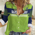 Raiders Rugby Custom Women Casual Shirt The Green Machine Simple Style