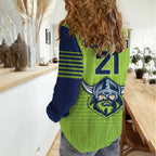 Raiders Rugby Custom Women Casual Shirt The Green Machine Simple Style