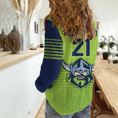 Raiders Rugby Custom Women Casual Shirt The Green Machine Simple Style