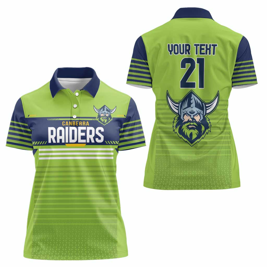 Raiders Rugby Custom Women Polo Shirt The Green Machine Simple Style