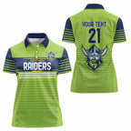 Raiders Rugby Custom Women Polo Shirt The Green Machine Simple Style