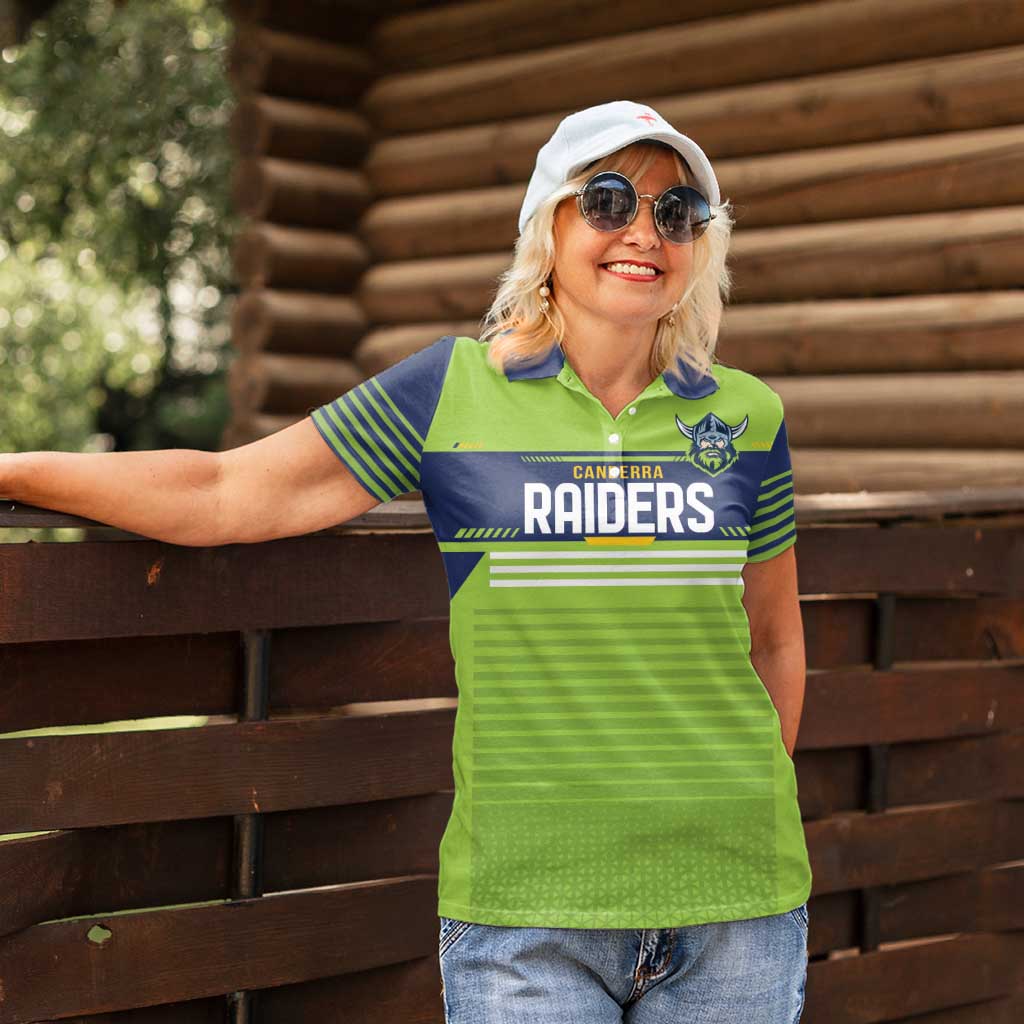 Raiders Rugby Custom Women Polo Shirt The Green Machine Simple Style