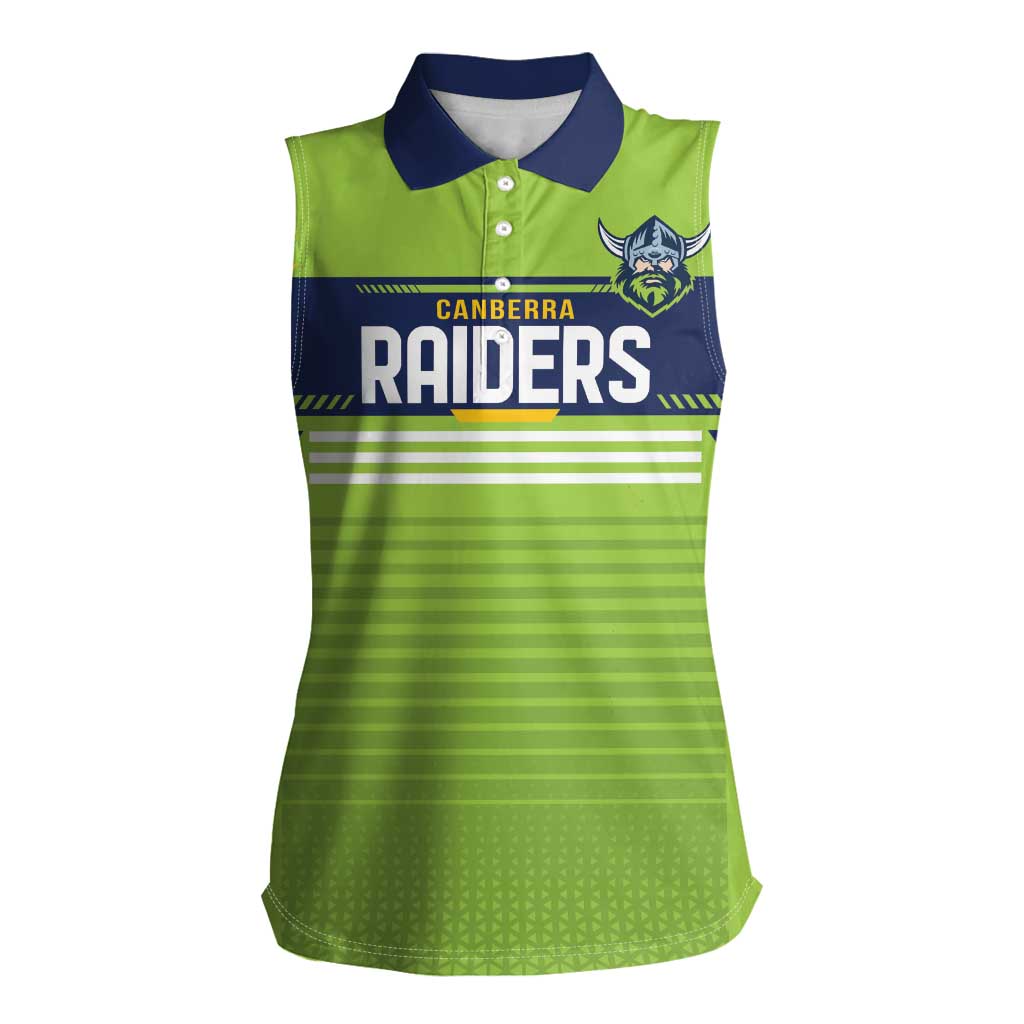 Raiders Rugby Custom Women Sleeveless Polo Shirt The Green Machine Simple Style