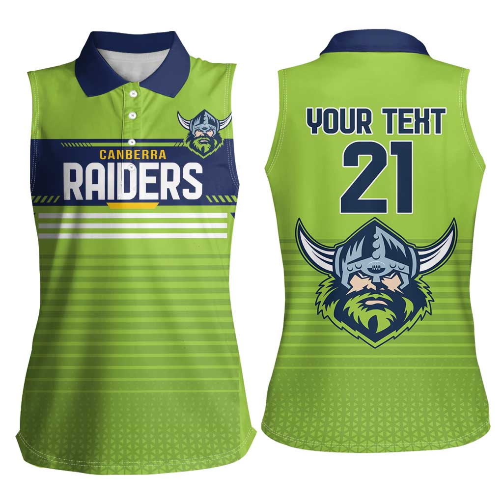 Raiders Rugby Custom Women Sleeveless Polo Shirt The Green Machine Simple Style