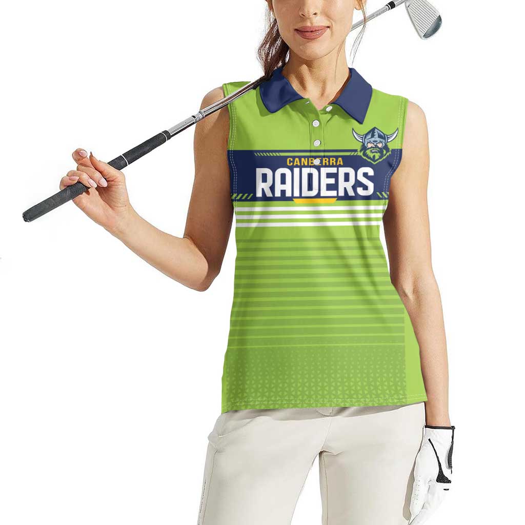 Raiders Rugby Custom Women Sleeveless Polo Shirt The Green Machine Simple Style