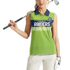 Raiders Rugby Custom Women Sleeveless Polo Shirt The Green Machine Simple Style