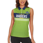Raiders Rugby Custom Women Sleeveless Polo Shirt The Green Machine Simple Style