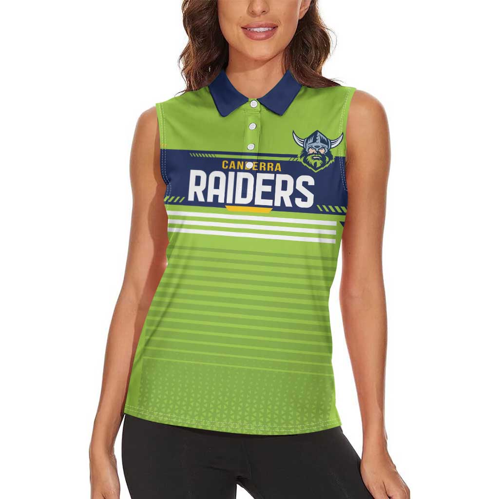 Raiders Rugby Custom Women Sleeveless Polo Shirt The Green Machine Simple Style