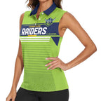 Raiders Rugby Custom Women Sleeveless Polo Shirt The Green Machine Simple Style