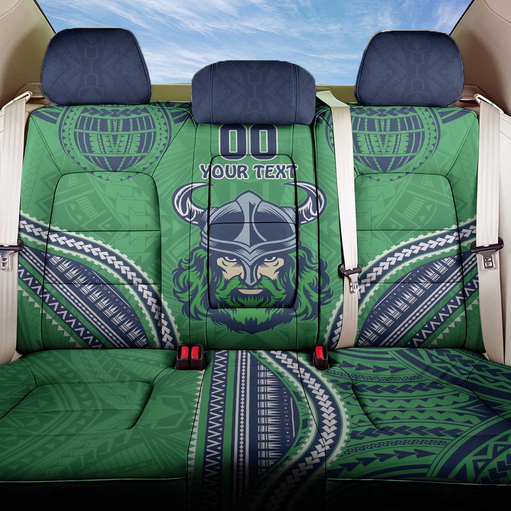 Raiders Rugby Custom Back Car Seat Cover With Polynesian Style