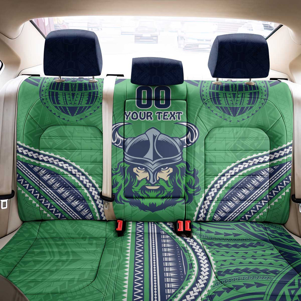 Raiders Rugby Custom Back Car Seat Cover With Polynesian Style