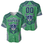 Raiders Rugby Custom Baseball Jersey With Polynesian Style