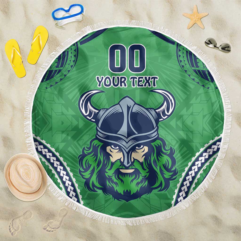 Raiders Rugby Custom Beach Blanket With Polynesian Style