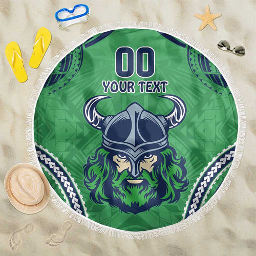 Raiders Rugby Custom Beach Blanket With Polynesian Style