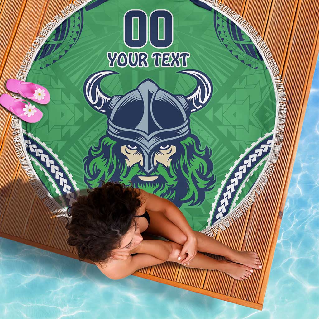 Raiders Rugby Custom Beach Blanket With Polynesian Style