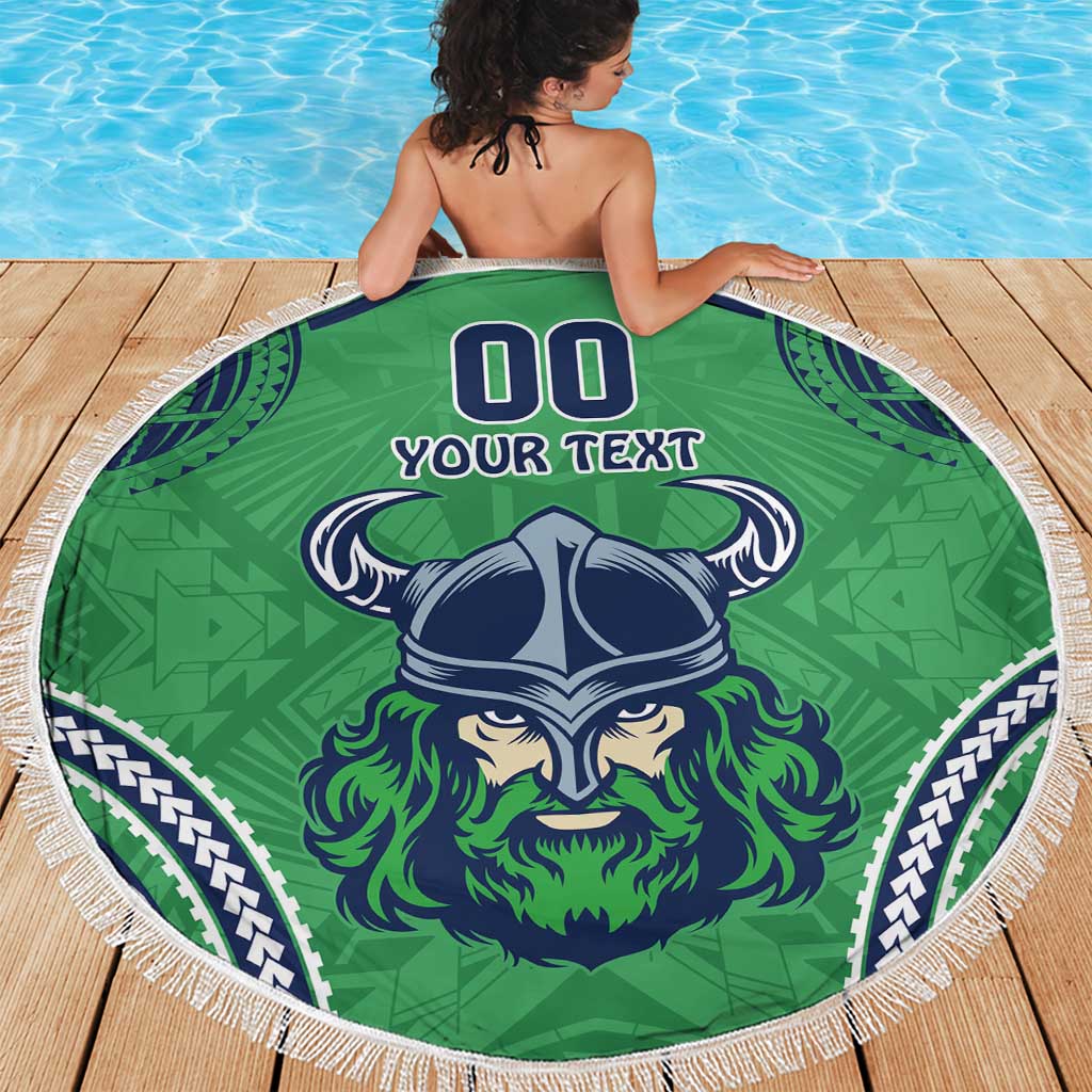 Raiders Rugby Custom Beach Blanket With Polynesian Style