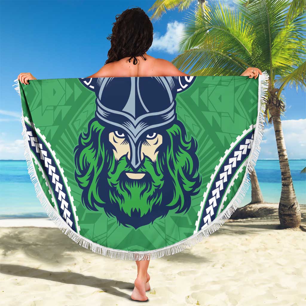 Raiders Rugby Custom Beach Blanket With Polynesian Style