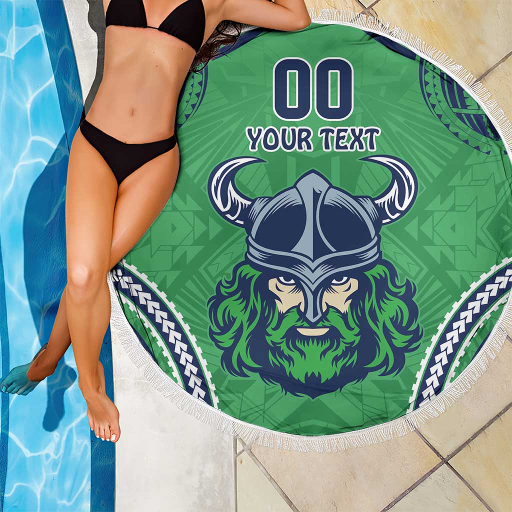 Raiders Rugby Custom Beach Blanket With Polynesian Style