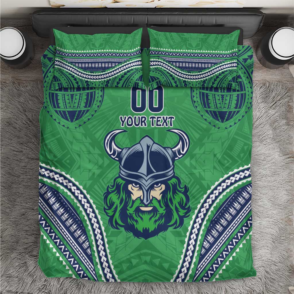 Raiders Rugby Custom Bedding Set With Polynesian Style