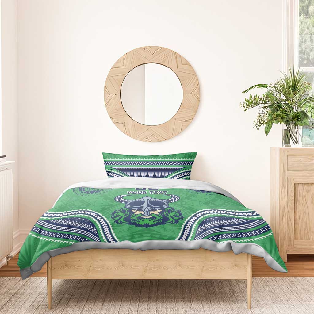 Raiders Rugby Custom Bedding Set With Polynesian Style