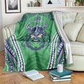 Raiders Rugby Custom Blanket With Polynesian Style