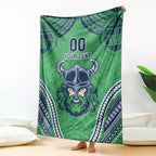 Raiders Rugby Custom Blanket With Polynesian Style