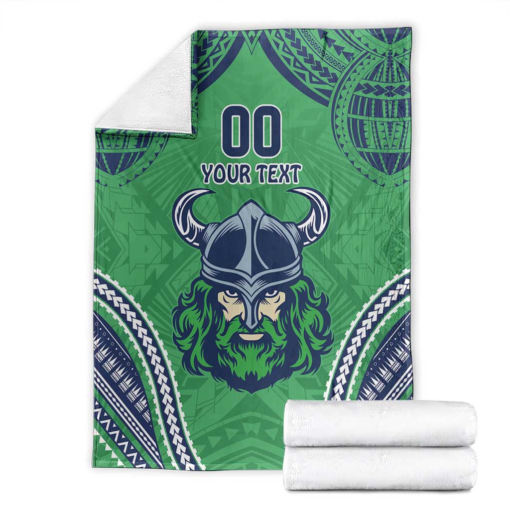 Raiders Rugby Custom Blanket With Polynesian Style