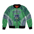 Raiders Rugby Custom Bomber Jacket With Polynesian Style