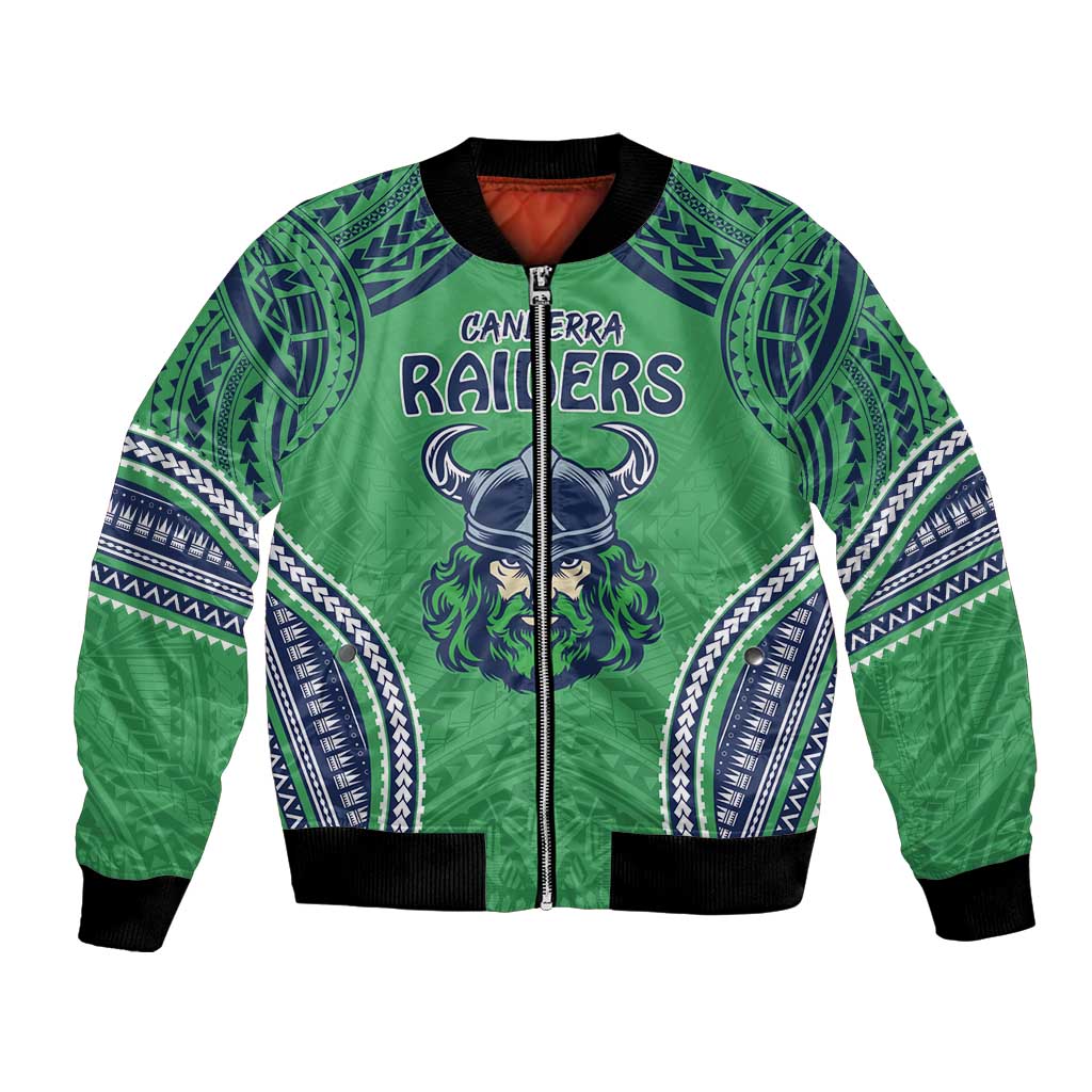 Raiders Rugby Custom Bomber Jacket With Polynesian Style
