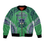 Raiders Rugby Custom Bomber Jacket With Polynesian Style