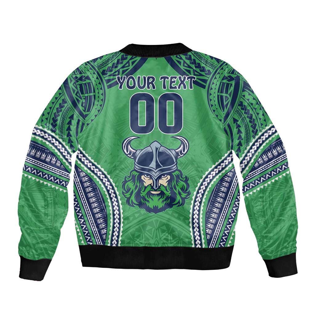 Raiders Rugby Custom Bomber Jacket With Polynesian Style