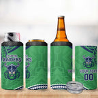 Raiders Rugby Custom 4 in 1 Can Cooler Tumbler With Polynesian Style