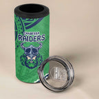 Raiders Rugby Custom 4 in 1 Can Cooler Tumbler With Polynesian Style