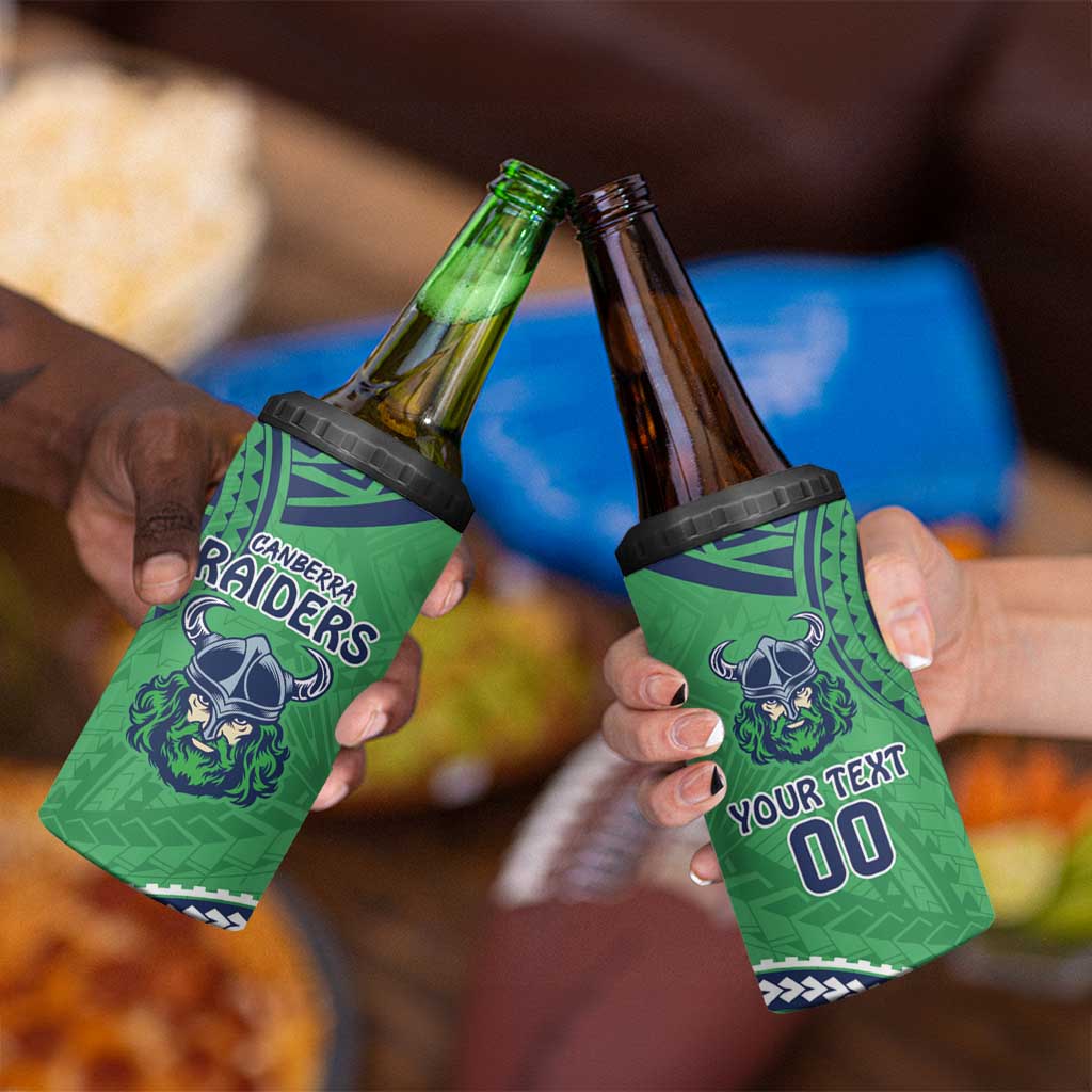 Raiders Rugby Custom 4 in 1 Can Cooler Tumbler With Polynesian Style