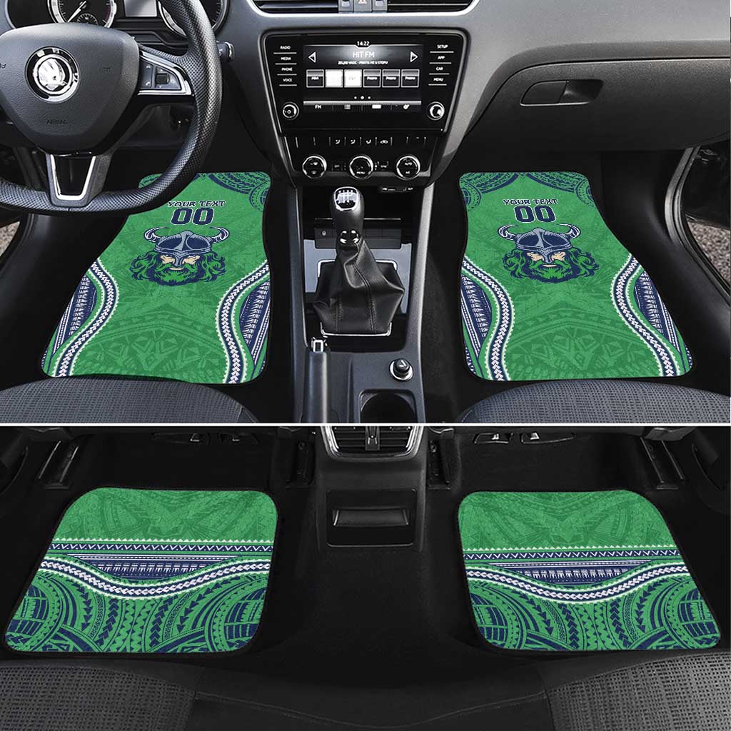Raiders Rugby Custom Car Mats With Polynesian Style