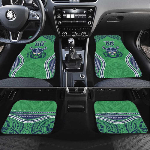 Raiders Rugby Custom Car Mats With Polynesian Style