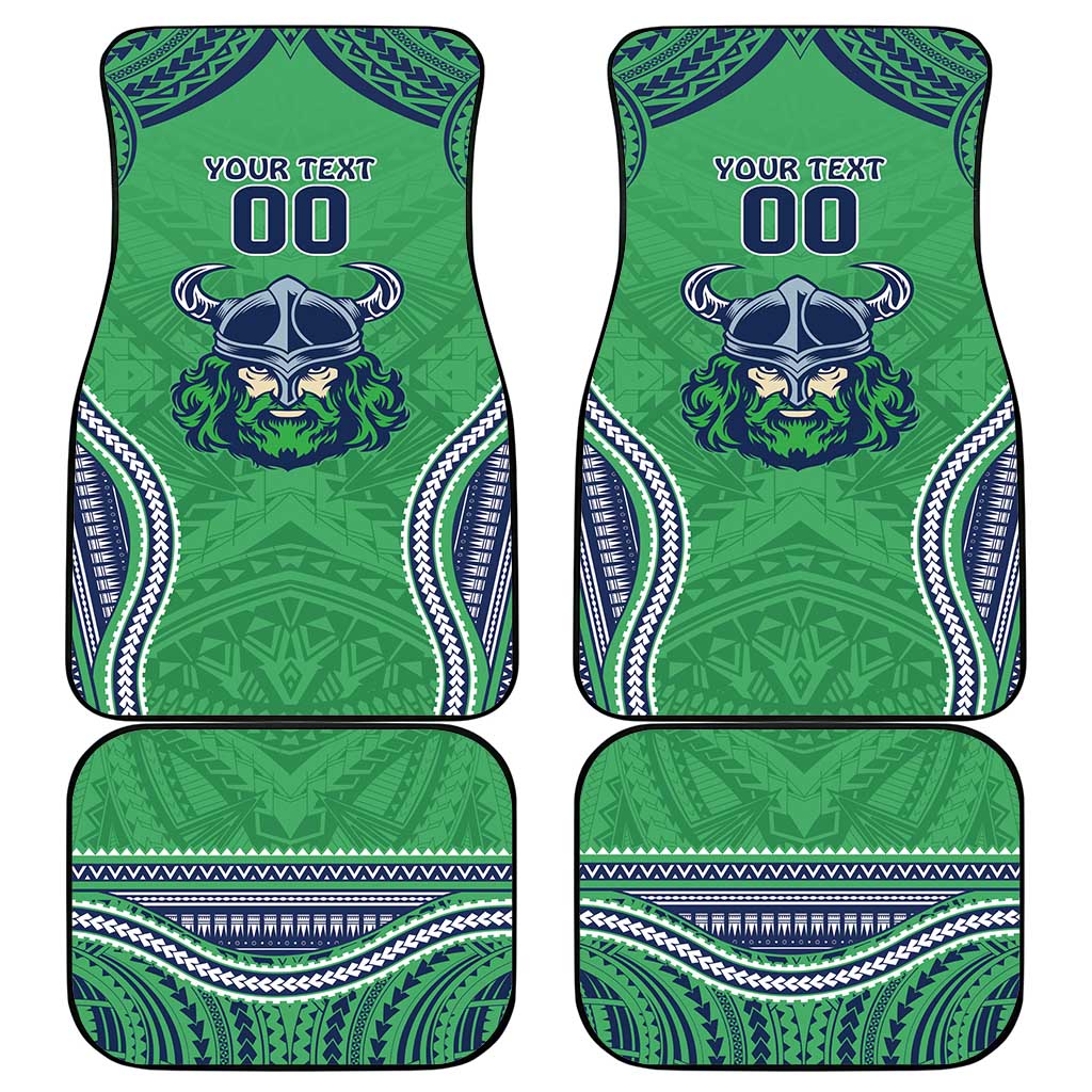 Raiders Rugby Custom Car Mats With Polynesian Style